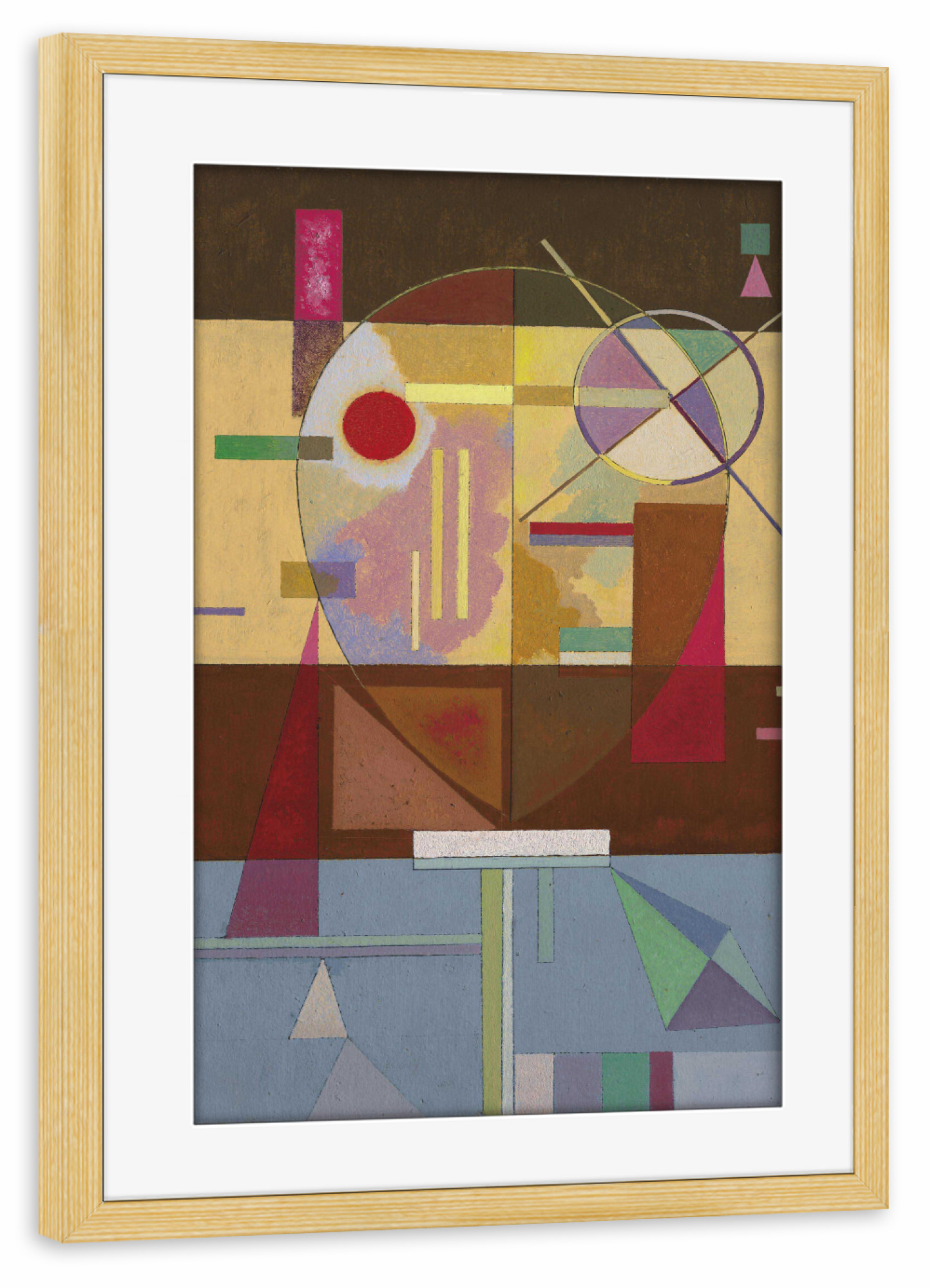 Poster mit Rahmen kiefer "Zersetzte Spannung von Kandinsky" artboxONE - Abstrakt,Geometrie