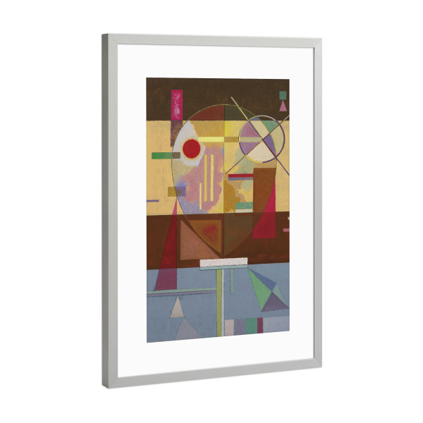 Poster mit Rahmen Silber "Zersetzte Spannung von Kandinsky" artboxONE - Abstrakt,Geometrie