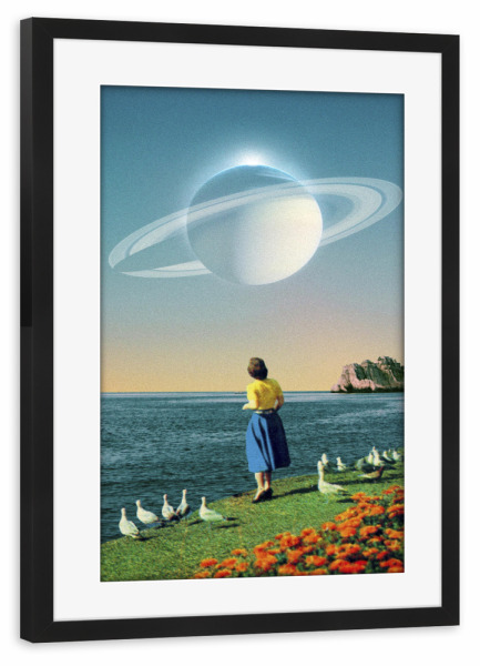 Poster mit Rahmen schwarz "Watching A Planet" artboxONE - Natur,Reise,Fiktion