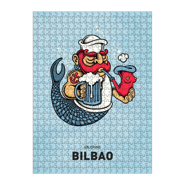 artboxONE Puzzle "Bilbao Sailor Mermaid" artboxONE - Städte - Bilbao,Sailor,City,Stadt,Streetart,Seemann,Funny,Lustig - Bild bilbao