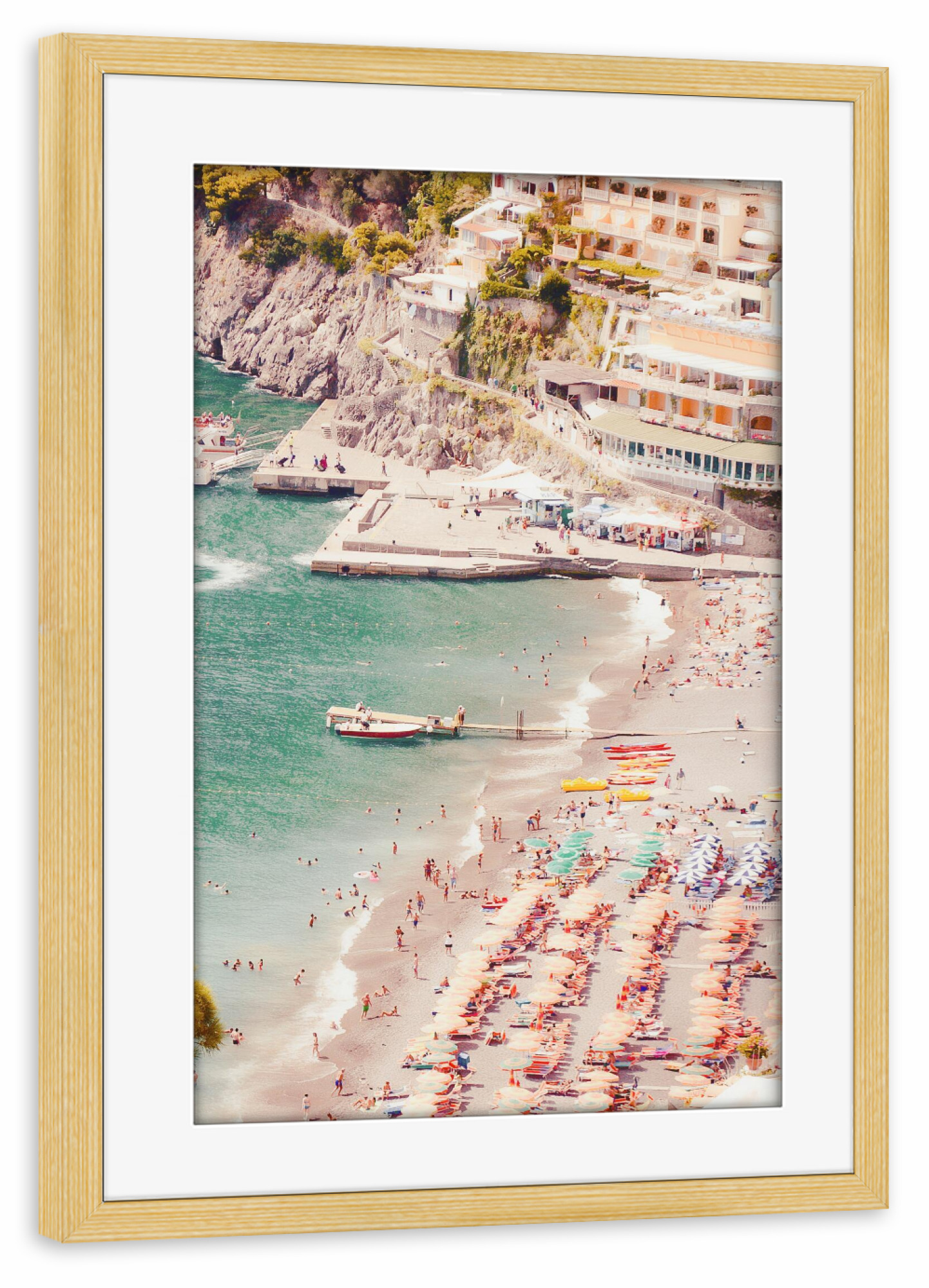 Poster mit Rahmen kiefer "Positano Dreaming" artboxONE - Natur,Reise,Reise / Strand und Meer,Reise / Länder