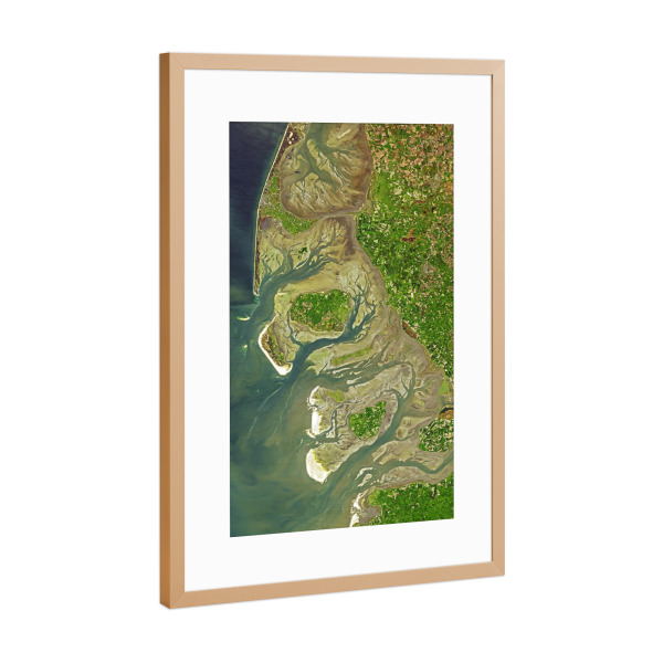 Poster mit Rahmen Kupfer "Wadden Sea Coast, Germany" artboxONE - Natur