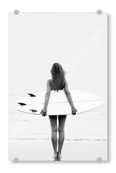 Acrylglasbild "Surf Girl" artboxONE - Natur,Menschen,Reise / Strand und Meer,Sport