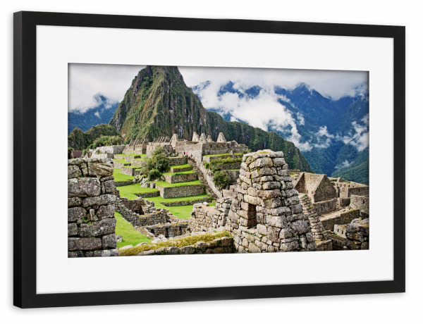 Poster mit Rahmen schwarz "Machu Picchu in Peru" artboxONE - Natur,Reise,Architektur,Reise / Länder