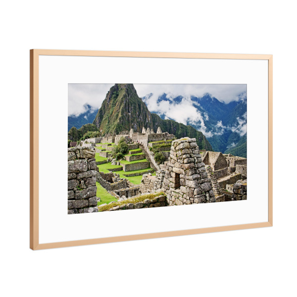 Poster mit Rahmen Kupfer "Machu Picchu in Peru" artboxONE - Natur,Reise,Architektur,Reise / Länder