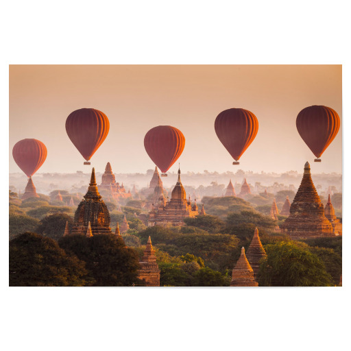 Hot air balloon in Myanmar