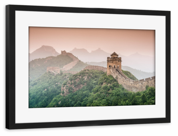 Poster mit Rahmen schwarz "Great Wall of China" artboxONE - Städte,Natur,Reise,Architektur,Reise / Asien