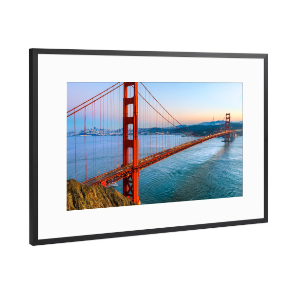 Poster mit Rahmen Schwarz (Metallic) "Golden Gate Bridge in USA" artboxONE - Städte,Reise,Architektur,Reise / Länder,Städte / San Francisco
