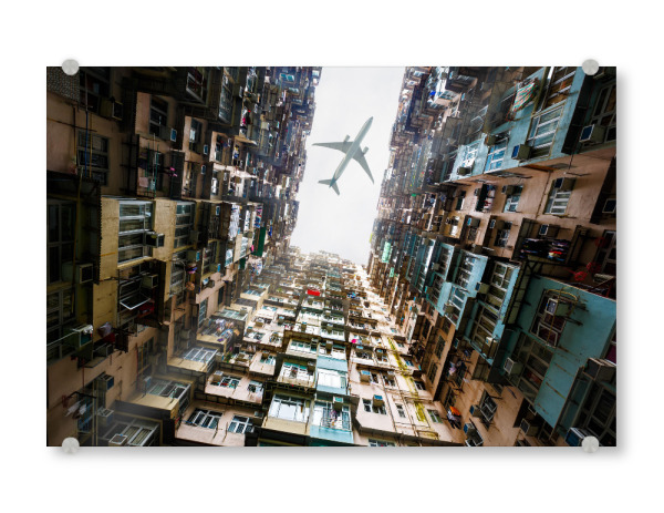 Acrylglasbild "Old apartments in hong kong" artboxONE - Städte,Reise,Architektur,Reise / Länder