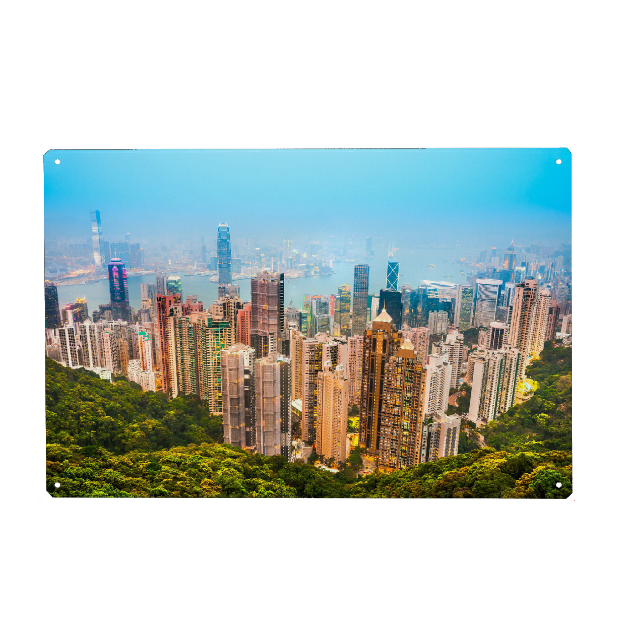 Holzbild "Panoramic view of Hong Kong" artboxONE - Städte,Architektur