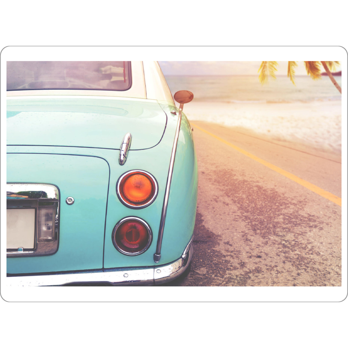 Tischset "Vintage car at the beach" artboxONE - Natur,Reise,Reise / Strand und Meer,Automobile
