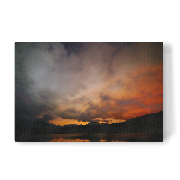 Leinwandbild "Moonset at Grimsel" artboxONE - Natur,Reise