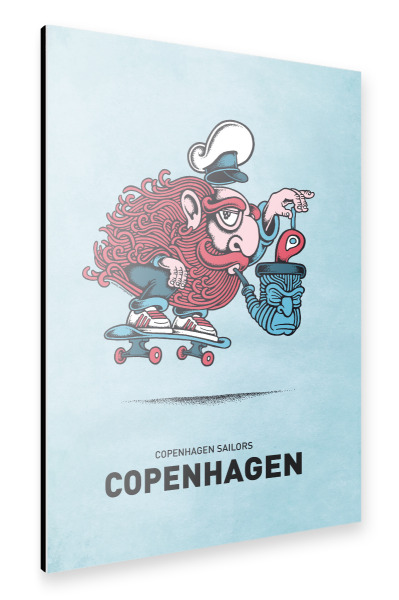 Alu-Dibond "Copenhagen Skateboard Pipe" 30x20 cm artboxONE