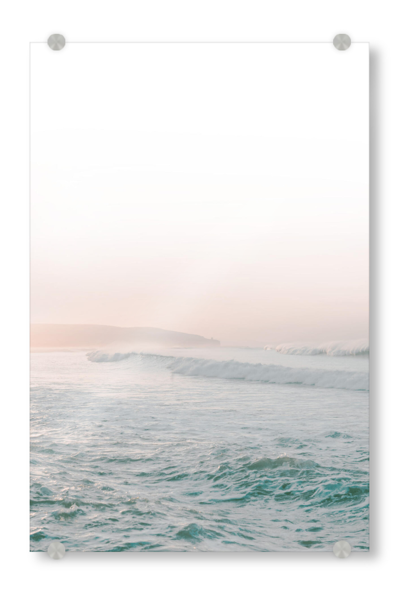 Acrylglasbild "Vanilla Sky Beach" artboxONE - Natur,Reise,Reise / Strand und Meer - Beach,Pastel,Minimalist,Strand,Meer,Sea,Natur,Nature,Travel,Reise