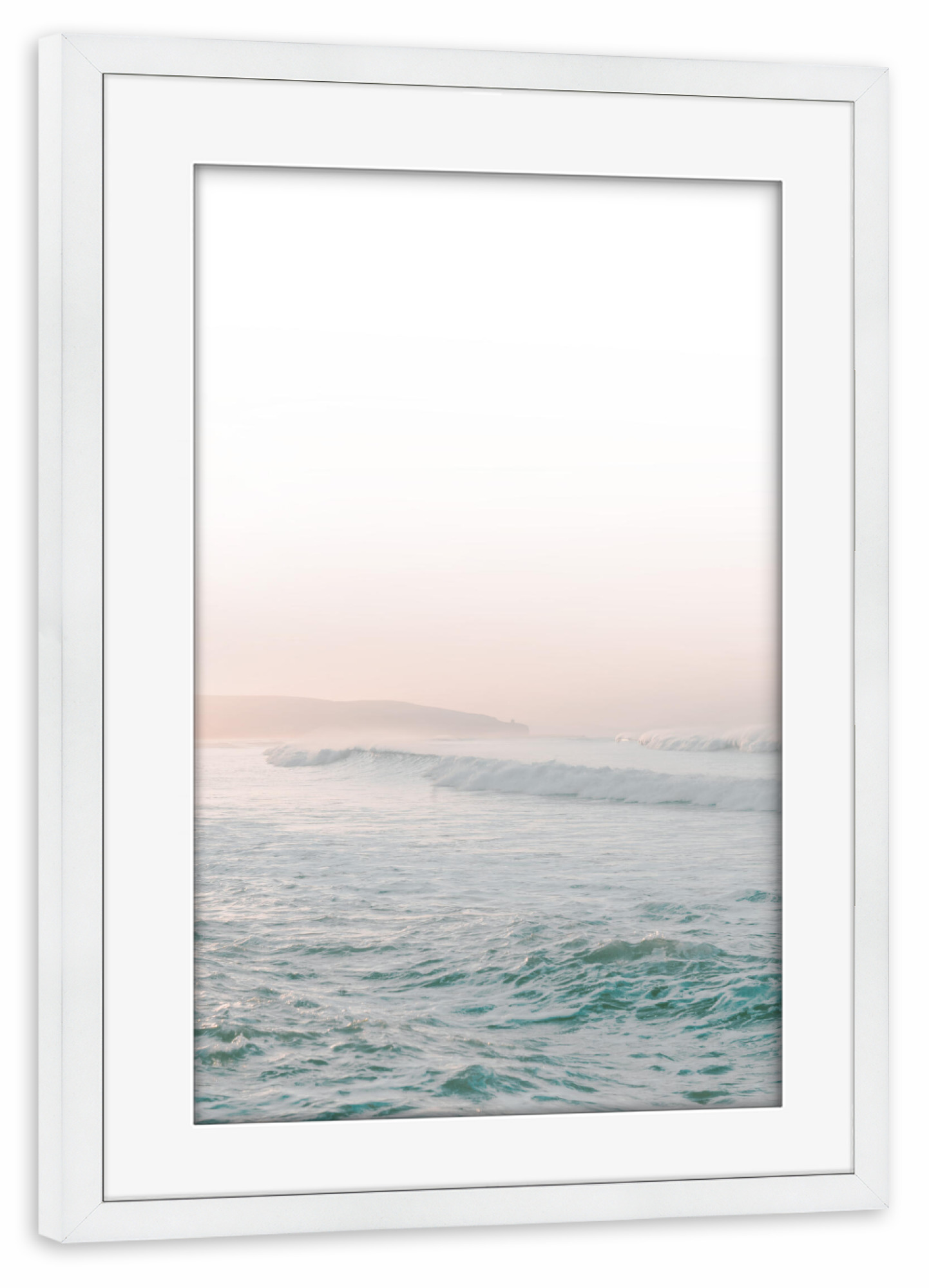 Poster mit Rahmen weiß "Vanilla Sky Beach" artboxONE - Natur,Reise,Reise / Strand und Meer