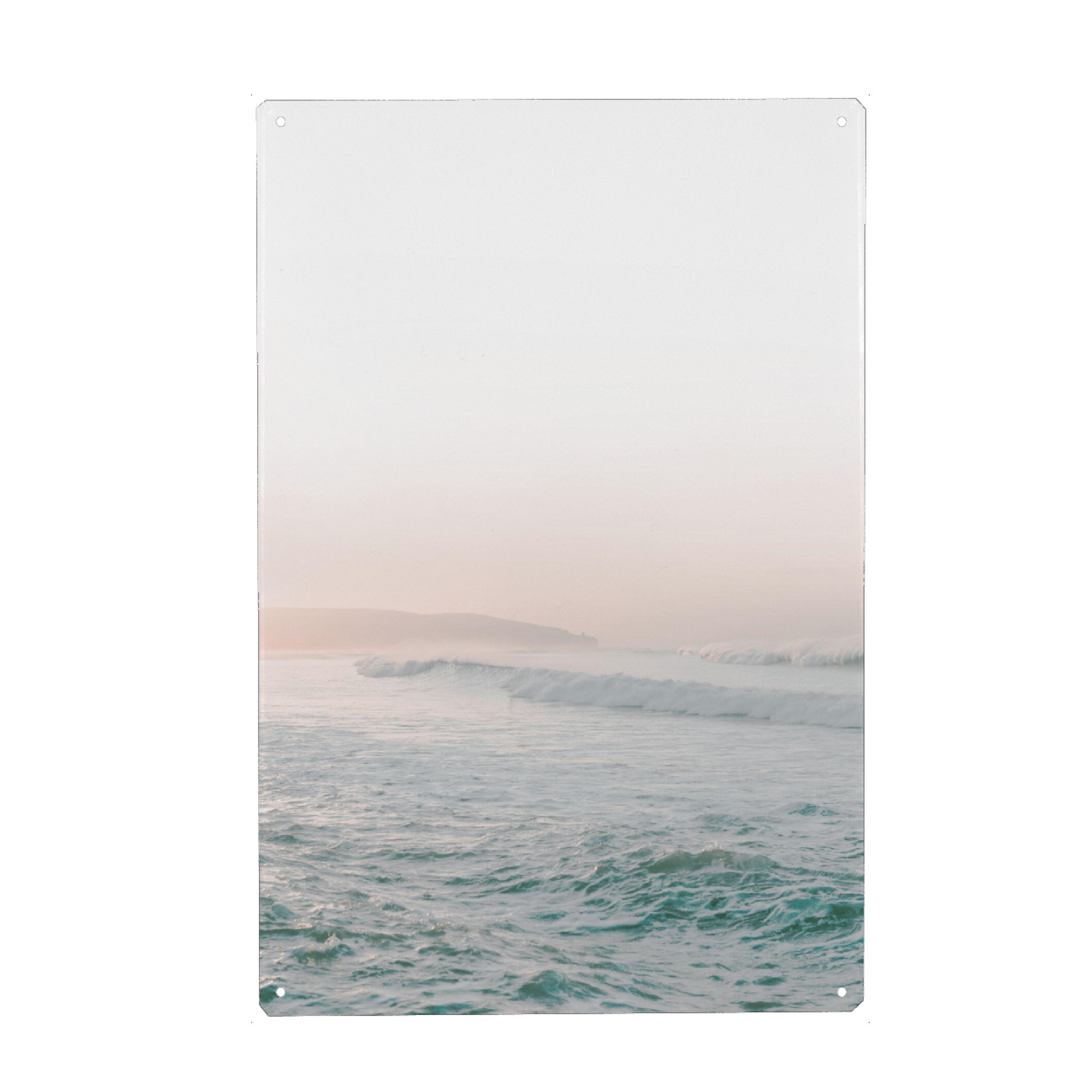 Metall Poster "Vanilla Sky Beach" artboxONE - Natur,Reise,Reise / Strand und Meer - Beach,Pastel,Minimalist,Strand,Meer,Sea,Natur,Nature,Travel,Reise