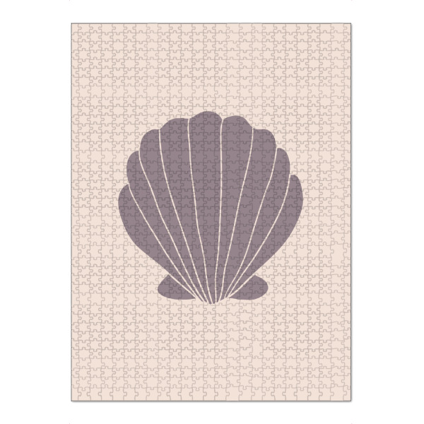 Puzzle Ravensburger "Lila Clam Shell" artboxONE - Natur,Unterwasser - Clam shell,Boho,Boho style,Lila,Muschel,Unterwasser,Water,Bohemian,Shell