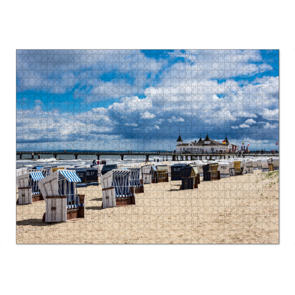 Puzzle Ravensburger "Seebrücke in Ahlbeck" artboxONE - Natur,Architektur,Reise / Strand und Meer