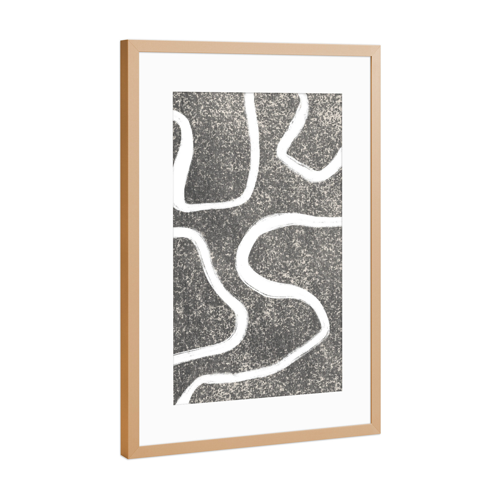 Poster mit Rahmen Kupfer "Too many Options" artboxONE - Abstrakt - Abstrakt,Formen,Linien,Minimalismus,Textur,Abstract,Lines,Minimal