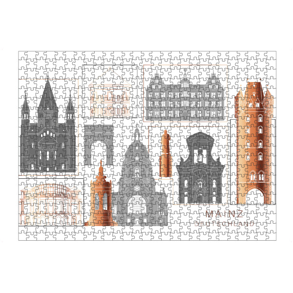artboxONE Puzzle "Mainz skyline copper" artboxONE - Städte,Reise,Architektur