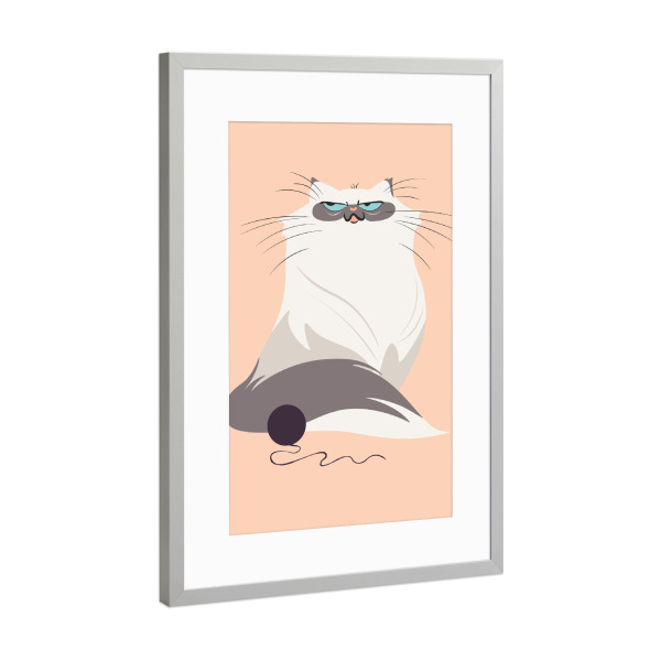 Poster mit Rahmen Silber "My name is Magsi" artboxONE - Für Kinder,Tiere,Lustig