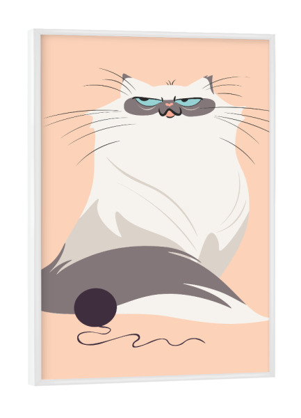 Poster mit weißem Rahmen "My name is Magsi" artboxONE - Für Kinder,Tiere,Lustig