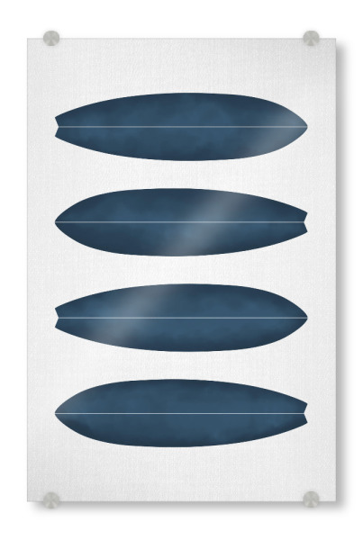 Acrylglasbild "Surfboards - Navy" artboxONE - Abstrakt,Reise / Strand und Meer,Sport