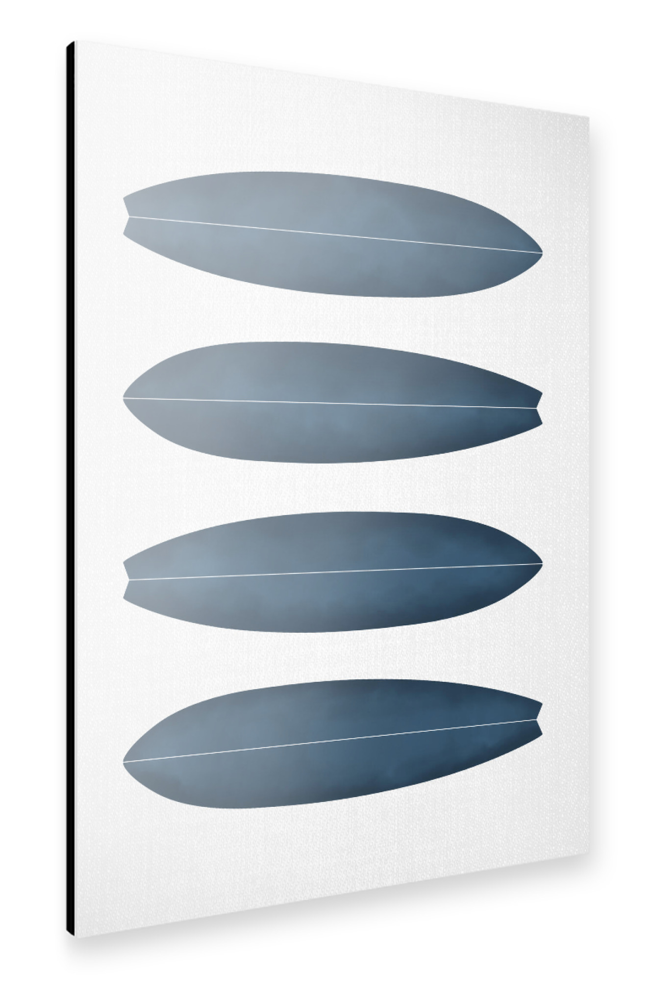 Alu-Dibond "Surfboards - Navy" 30x20 cm artboxONE