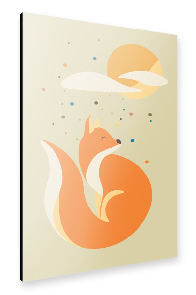 Alu-Dibond "Colorful Foxy" 30x20 cm artboxONE