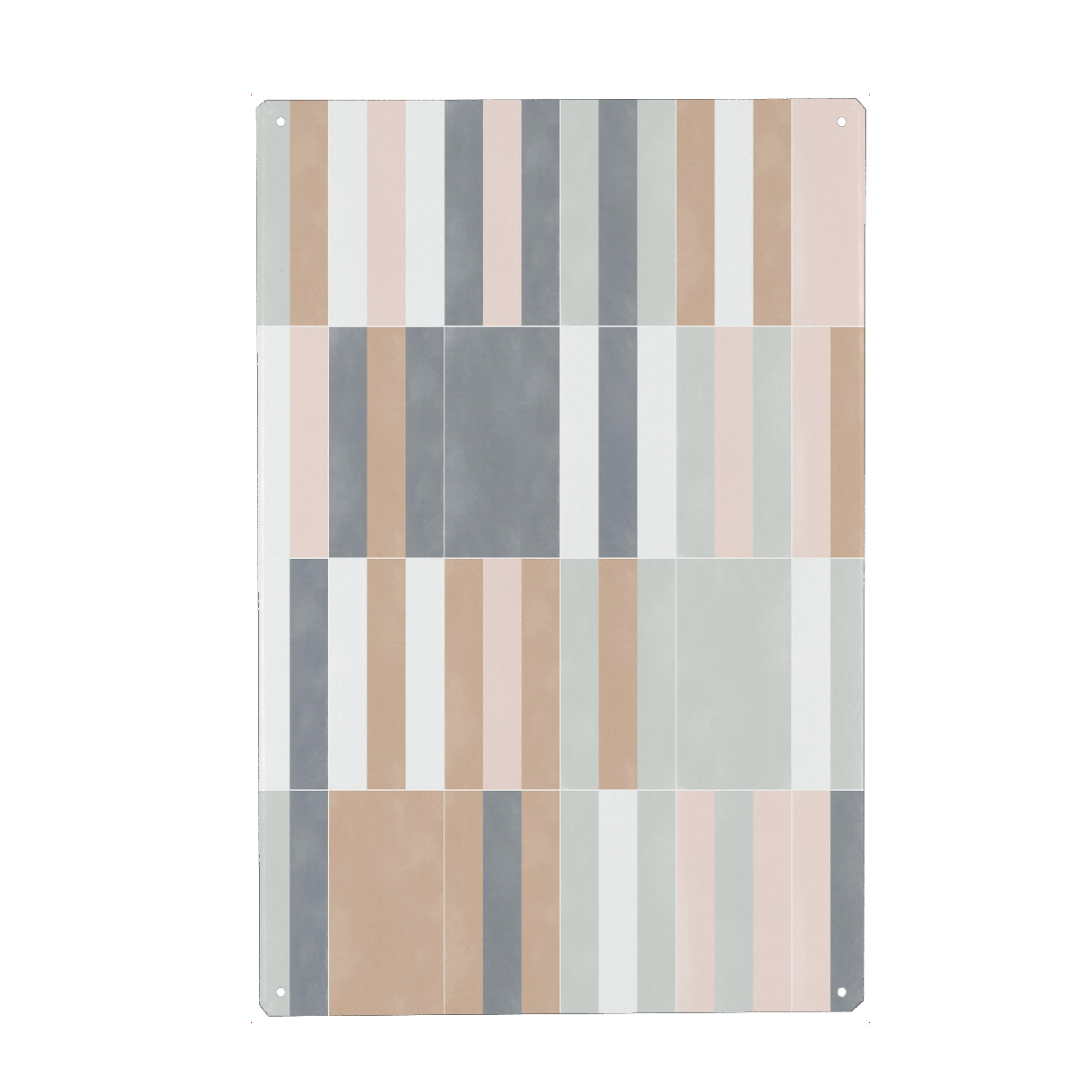 Metall Poster "Muted Pastel Tiles Third" artboxONE - Geometrie