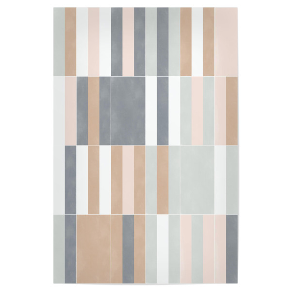 Poster 30x20 cm "Muted Pastel Tiles Third" artboxONE - Geometrie