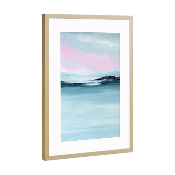 Poster mit Rahmen Gold "Gloomy view" artboxONE - Abstrakt,Reise / Strand und Meer