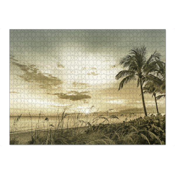 Puzzle Ravensburger "Vintage Sonnenuntergang mit Palmen" artboxONE - Natur,Reise,Reise / Strand und Meer