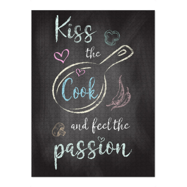 Puzzle Ravensburger "Kiss the Cook" artboxONE - Typografie,Essen & Trinken,Für Mama,Für Papa