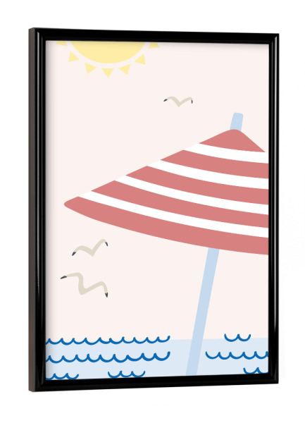 Poster mit schwarzem Rahmen "Sonne, Meer, Strand" artboxONE - Natur,Reise / Strand und Meer