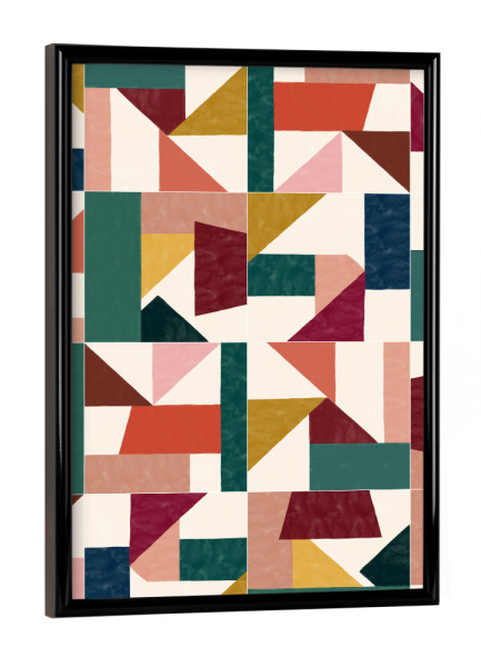 Poster mit schwarzem Rahmen "Tangram Wall Tiles First" artboxONE - Abstrakt,Geometrie