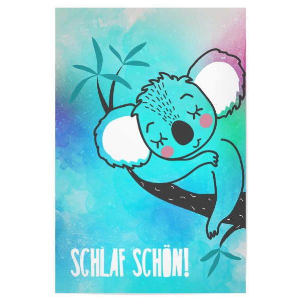Poster "Schlaf schön! Koala" artboxONE - Typografie,Für Kinder,Tiere,Liebe