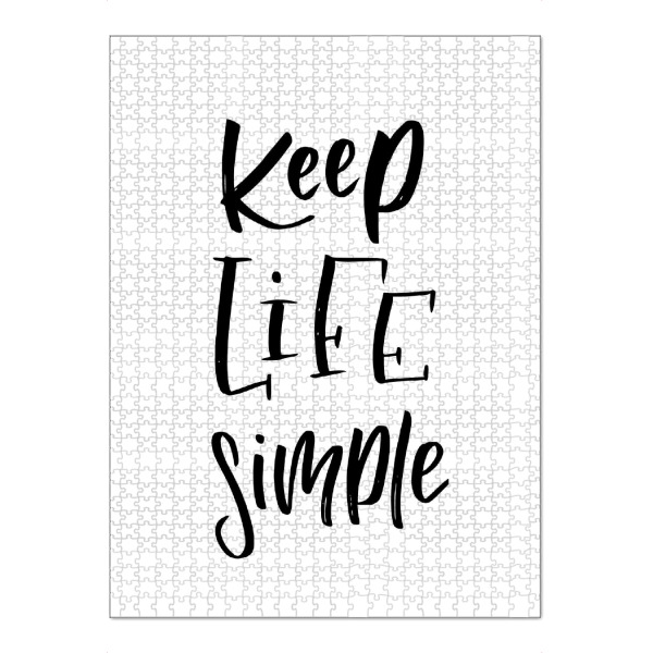 Puzzle Ravensburger "Simple life" artboxONE - Typografie,Schwarzweiß