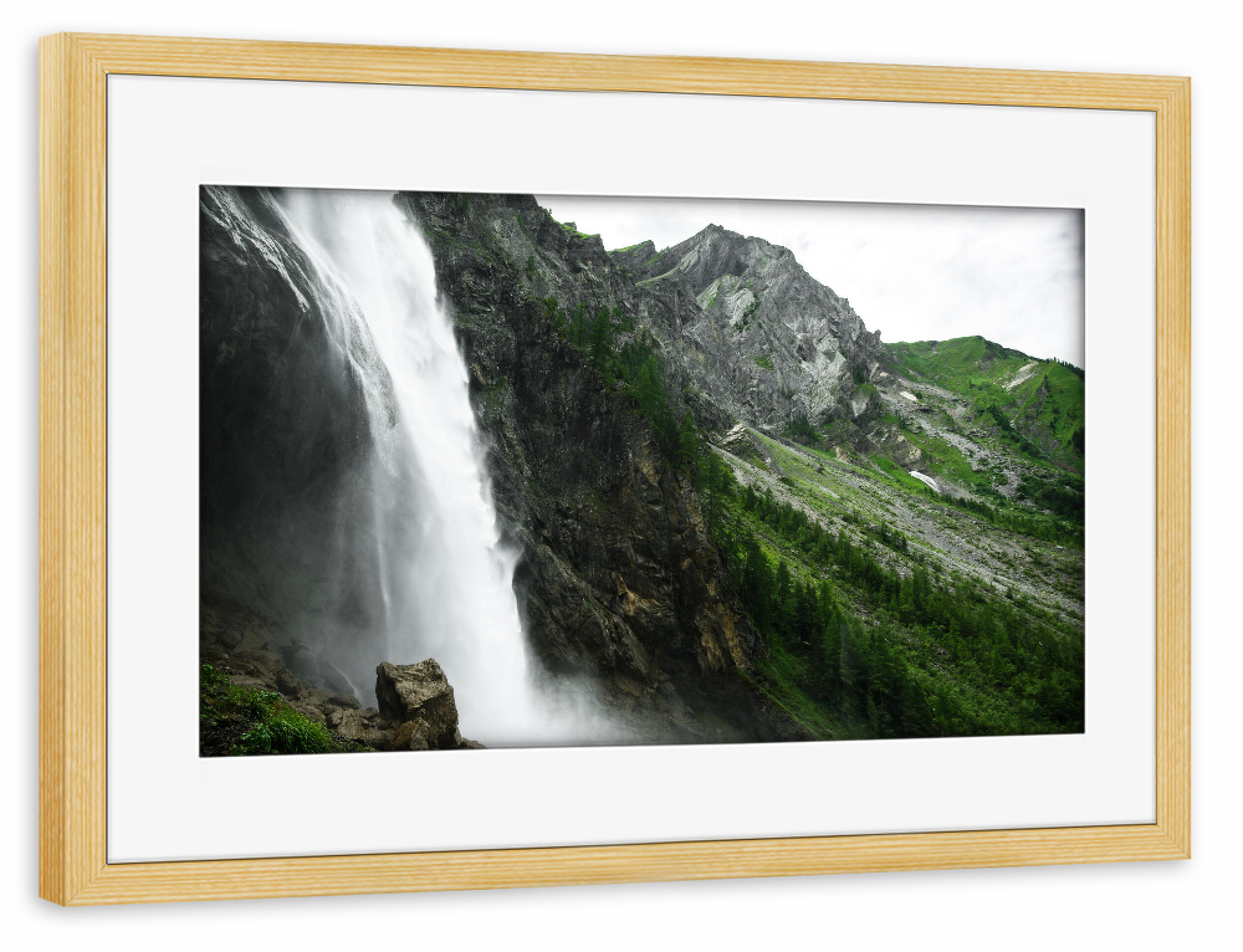Poster mit Rahmen kiefer "Lower Engstligenfall" artboxONE - Natur,Reise