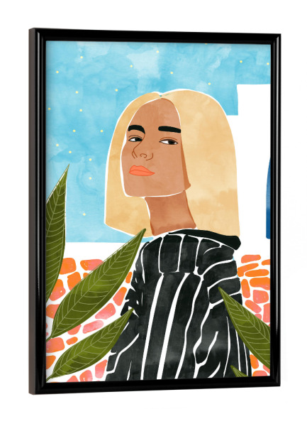 Poster mit schwarzem Rahmen "Dreams of a Starry Night" artboxONE - Menschen,Fashion