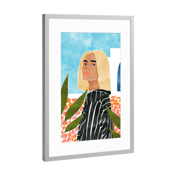 Poster mit Rahmen Silber "Dreams of a Starry Night" artboxONE - Menschen,Fashion