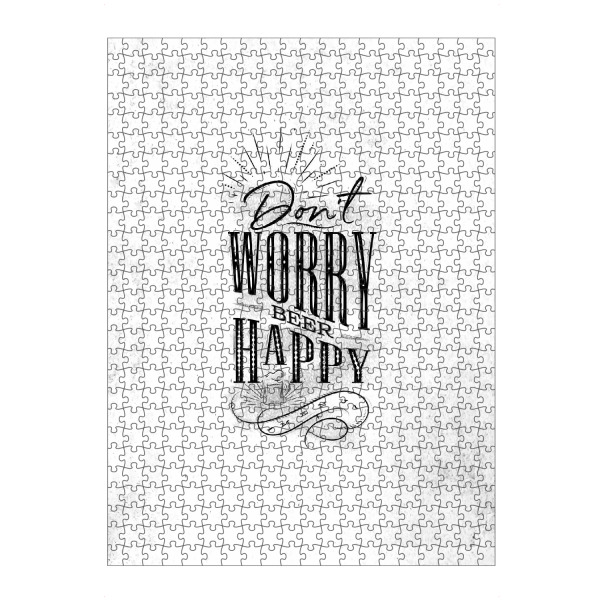 artboxONE Puzzle "Don't worry beer happy" artboxONE - Typografie,Essen & Trinken,Essen & Trinken / Alkohol
