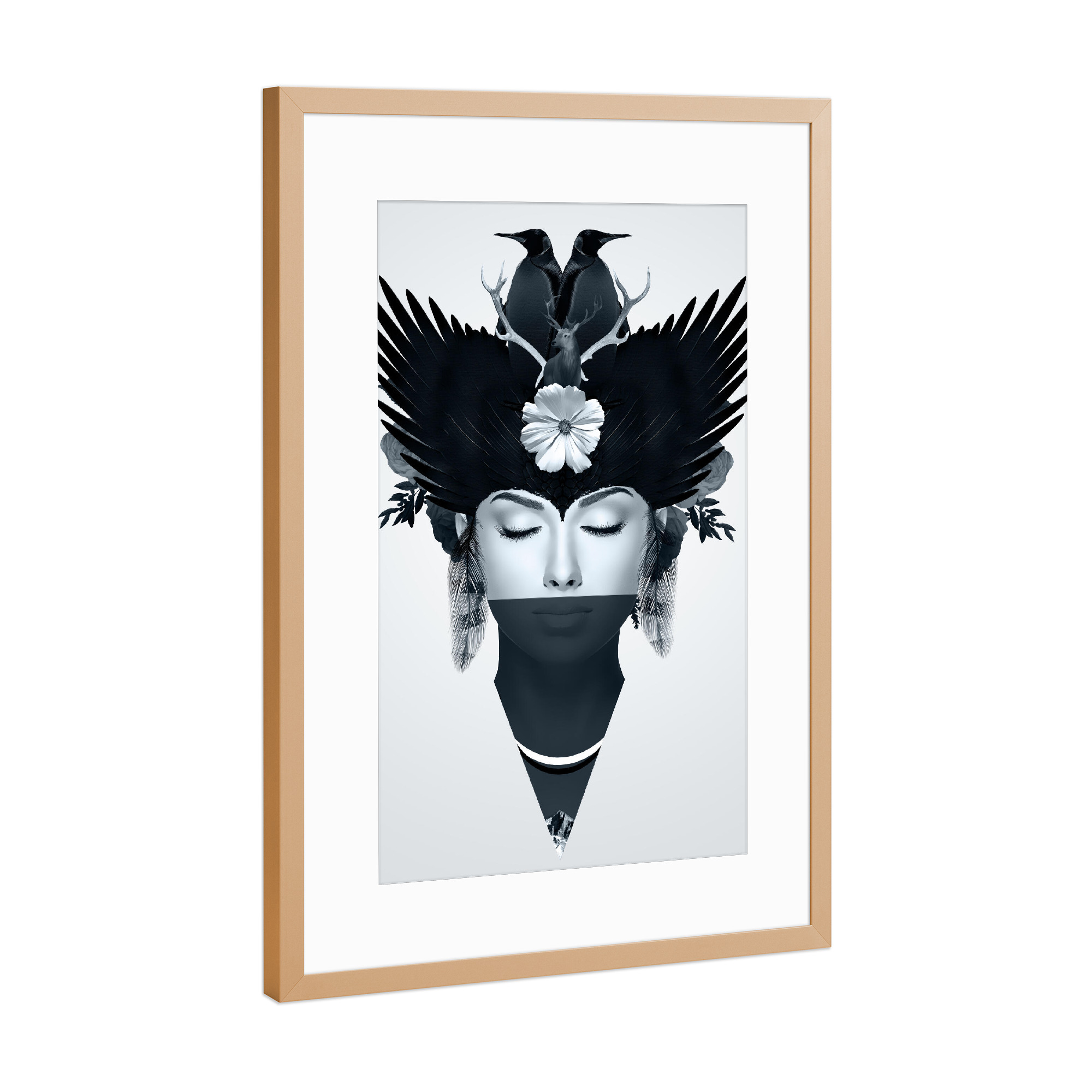 Poster mit Rahmen Kupfer "Iceberg | Women" artboxONE - Natur,Tiere,Abstrakt,Menschen,Liebe
