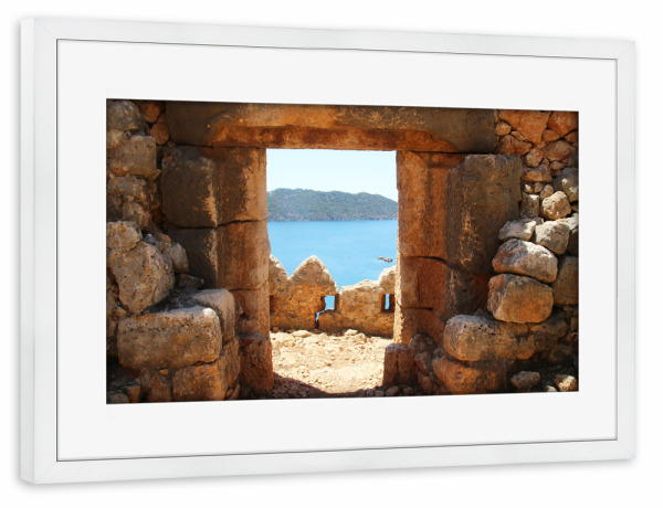 Poster mit Rahmen weiß "Blick aufs Meer" artboxONE - Natur,Architektur,Reise / Strand und Meer,Reise / Länder