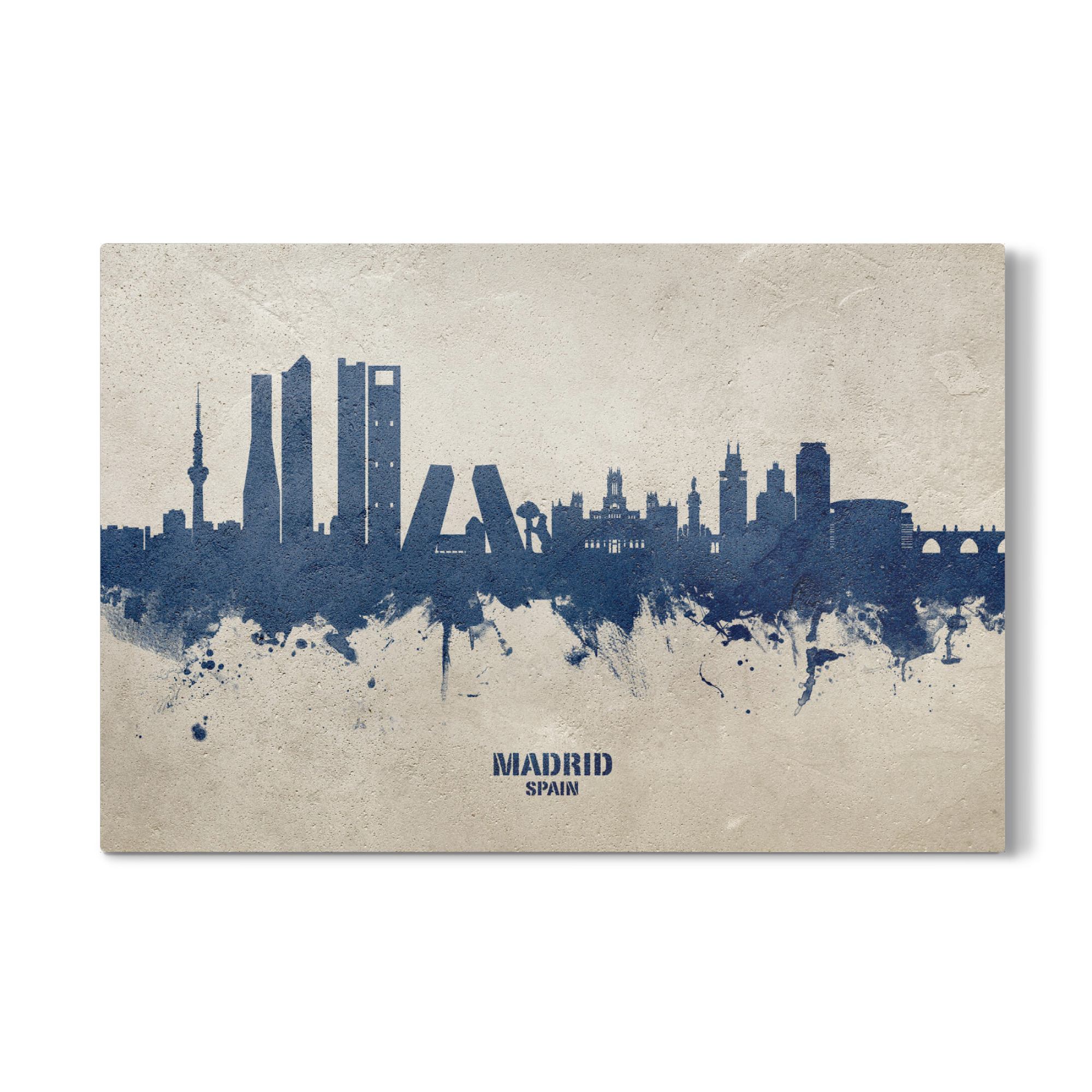 Galerie-Print "Madrid Spain Skyline PaintBlue" 75x50 cm artboxONE