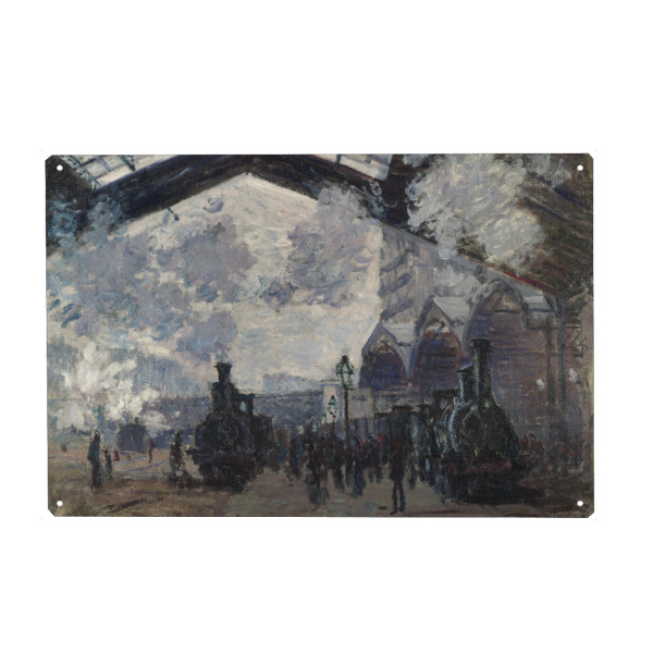 Metall Poster "Der Gare Saint Lazare" artboxONE - Städte,Reise,Menschen,Architektur,Reise / Länder