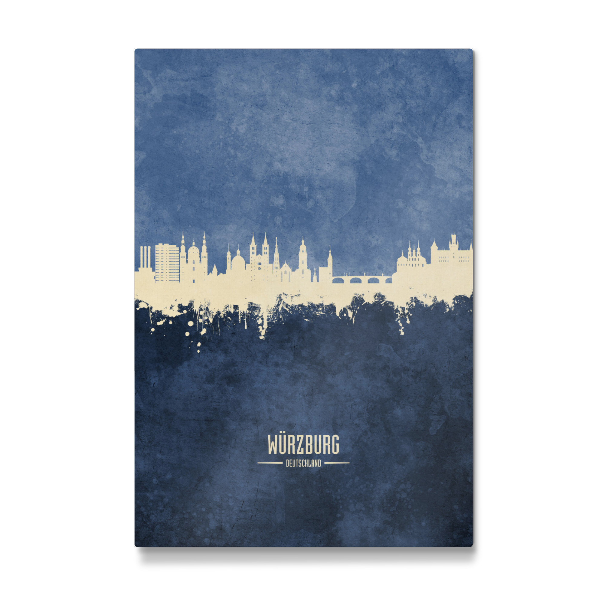 Galerie-Print "Würzburg Germany Skyline Navy" 30x20 cm artboxONE