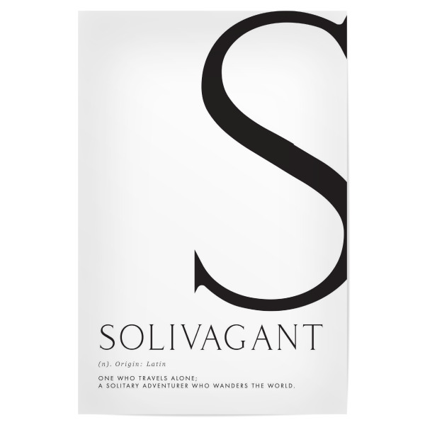 Poster 30x20 cm "Lone traveler definition" artboxONE - Typografie,Reise