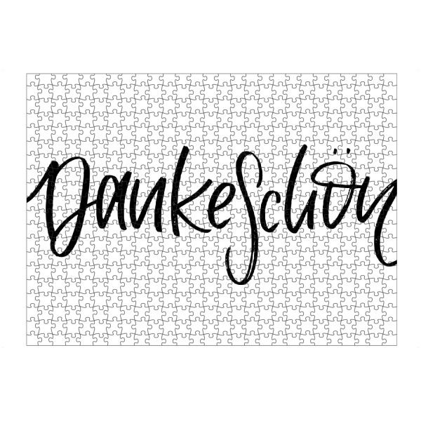 Puzzle Ravensburger "Dankeschön" artboxONE - Typografie,Schwarzweiß,Liebe,Für Mama,Für Papa