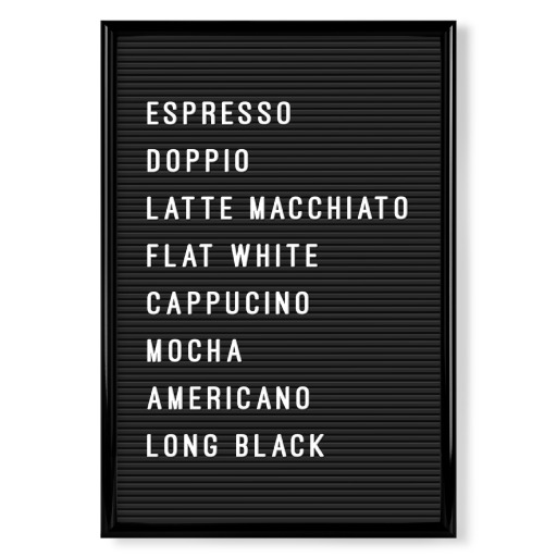 Letterboard Kaffee